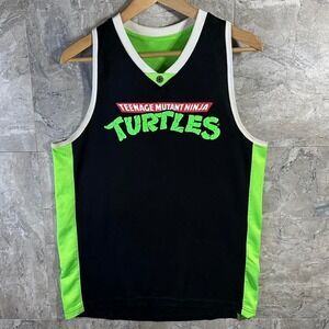 Teenage Mutant Ninja Turtles black and green basketball jersey Men's Small